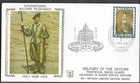 Vatican 1975 Holy Year SWISS GUARD Halbadier in Guard Service Uniform FDC # 48