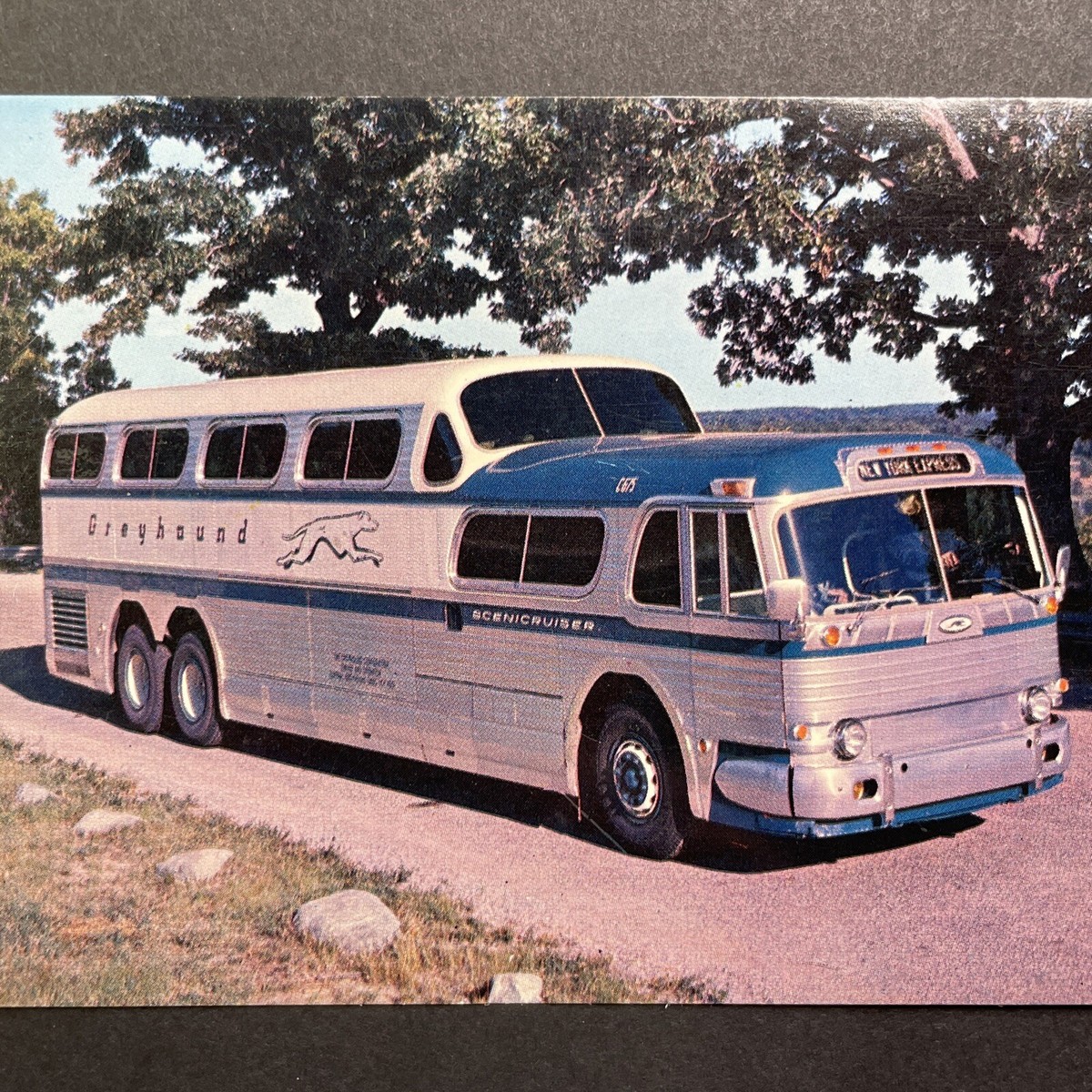 Antique 1963 Greyhound Scenicruiser Bus New York Real Photo RPPC