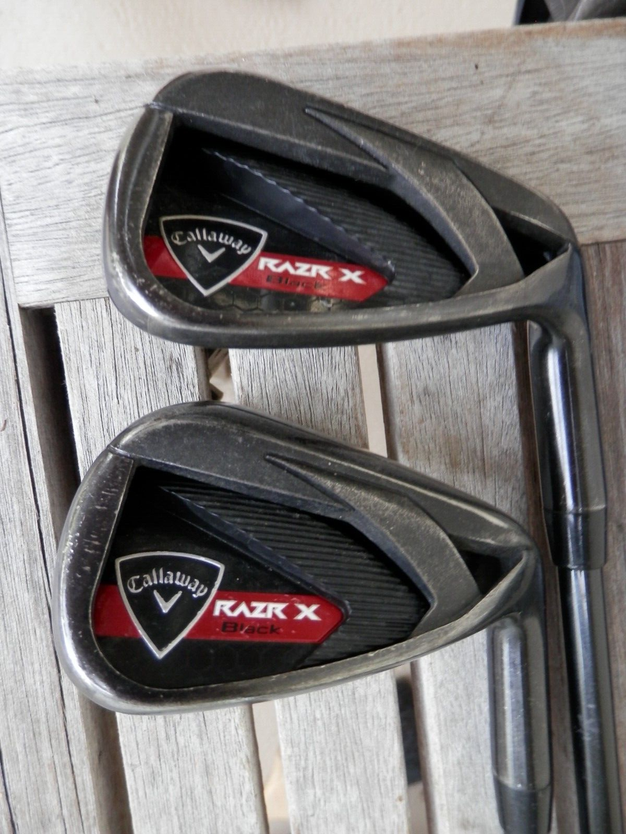 Callaway RAZR X Black Irons 6 - PW Graph 75g R flex Gd Grips Free