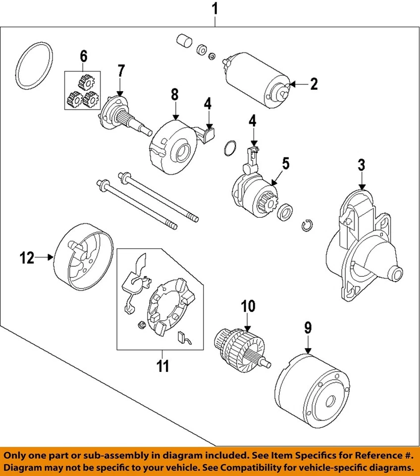 Motor de arranque usado se adapta a: Kia Spectra 2008 2,0 L AT grado A Foto 3 de 4