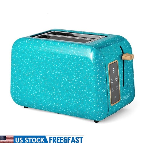 Digital 2-Slice Toaster W/ High-Lift Boost Bagel Defrost Functions Teal Speckle