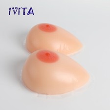 E Cup Self-Adhesive Silicone Breast Forms Dropletshape Fake Boobs Enhancer