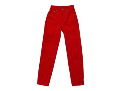 Vintage Cordjeans Gr 34 XS Rote Cord Hose Momjeans Mom Retro Banane 80s 90s