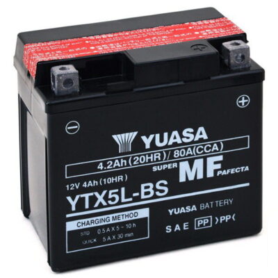 KYMCO MAXXER/Mongoose 50 2005-2010 AKKU YUASA YTX5L-BS 12V/4AH