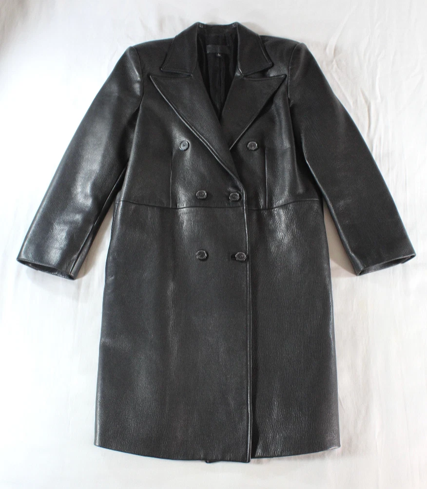 GUCCI NILI LOTAN CAPPOTTO "KELSO" PELLE DI CAPRA PESANTE NUOVO CON ETICHETTE $2.795 (SUPER RARO!!) M