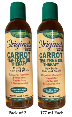 2 x Originals von Africa's Best Karotte & Teebaum Öltherapie jeweils 6 Unzen/177 ml