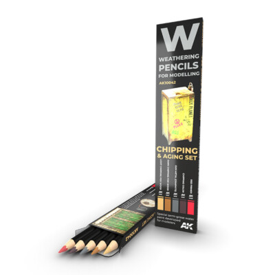 AK Interactive Pencils Chipping & Aging Set