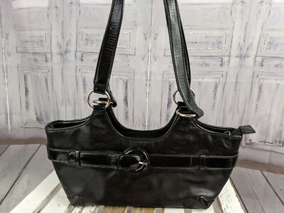 La Diva italian mini purse tote travel carry black bag handbag shoulder 