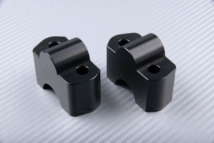 Rehausseur de guidon noir 30mm pour moto BMW G310GS de 2021 à 2022 en aluminium CNC