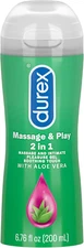 Durex Massage & Play 2 in 1 Lubricant, 6.76 Oz., Soothing Touch with Aloe Vera