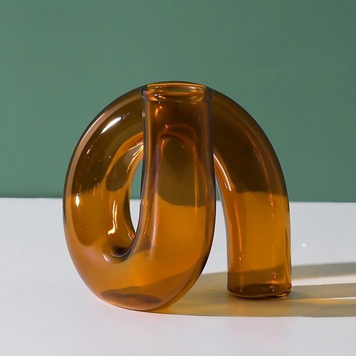 Dekorative Glas Vase Vintage 60s 70s Mid-Century Modern Glass Space Age Retro - Bild 16 von 17