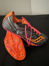Saucony Endorphin MD4 Track Spike Shoe Orange Silver Pink Women  s 11 M US