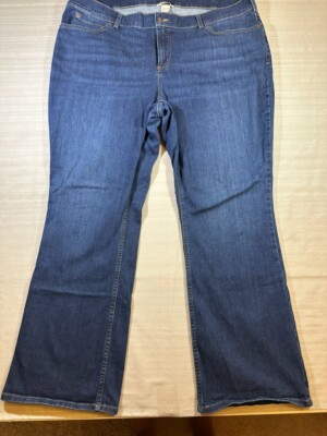 Duluth Trading Jeans Womens 20x31 Bootcut Blue Denim Mint condition#535