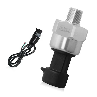 AK AUTOKING US 1 Set of 300Psi Pressure Transducer Sender Sensor 5V for Oil Air Fuel Gas