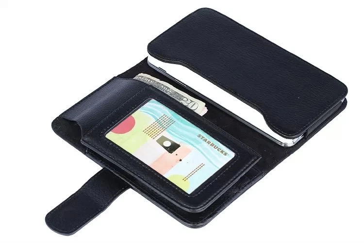 Universal Card Holder Flip Wallet Leather Case Cover For iPhone Samsung HTC Sony - Image 2 of 4