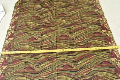 By 1/2 Yd, Vintage/Green Plum Tan with Borders Cotton/Chapel House/Robbins,P6340