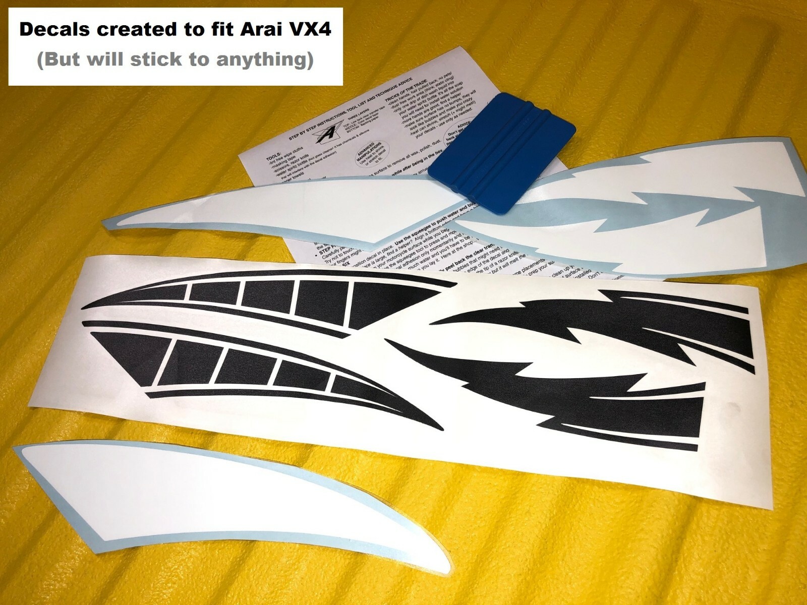 Custom LIGHTNING BOLTS Helmet decal kit, DIY, inspired by Bob Hurricane Hannah eBay