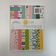 American Crafts Pebbles 6x8” Paper Pad 36 Sheets - Sun & Fun