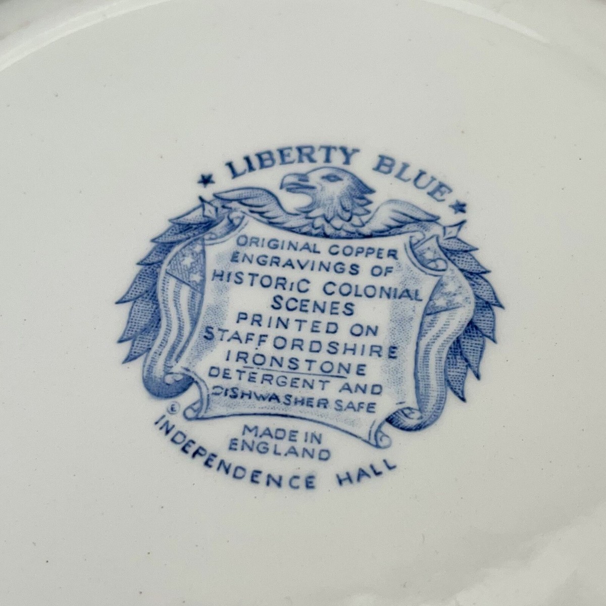 LIBERTY BLUE Englamd プレート Liberty Blue Dinner Plate by Staffordshire | Replacements, Ltd.