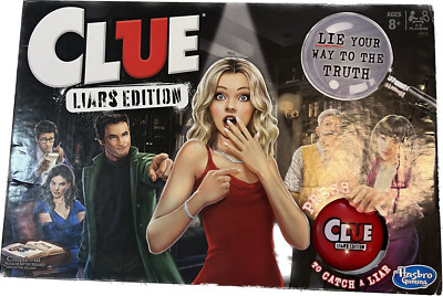 Clue Liars Edition Board Game; Murder Mystery Hasbro gaming
