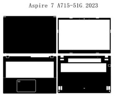 Carbon Vinyl Laptop Sticker Skin Decals Cover for Acer Aspire 7 A715-51G 15.6"