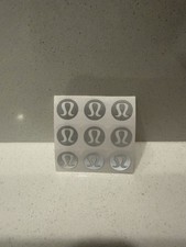 9 Pack Lululemon Reflective Silver  1/2'' Iron On Vinyl Heat Transfer HTV