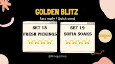 Monopoly Go Golden Blitz 4 star 1 PIECE - set 18 Fresh Pickings or Set 19 Sofia