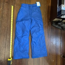 Columbia Ice Slope II Snow Pants Waterproof Blue Cargo Pocket Youth Kid Small