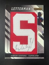 2008 Razor Letterman "S" Carlos Santana Auto Rookie RC #CAS-N2
