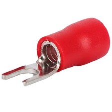 Insulated Fork Spade Connector 8 Bolt 8 AWG for Electrical Terminals - 30 PCS