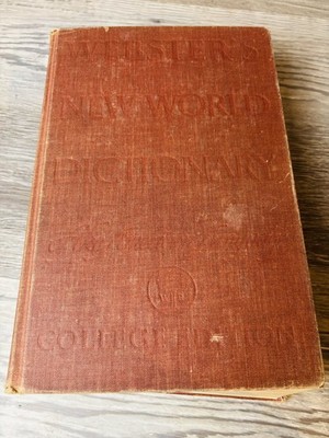 Webster's New World Dictionary American Language 1959 College Edition World Pub