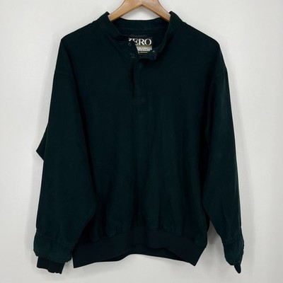 Zero Restriction Windbreaker Jacket Men's Size M Green Pullover Golf Made in USA