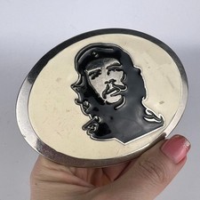 Vintage Che Guevara Metal Enamel Belt Buckle Argentina Cuba Men's Collectible