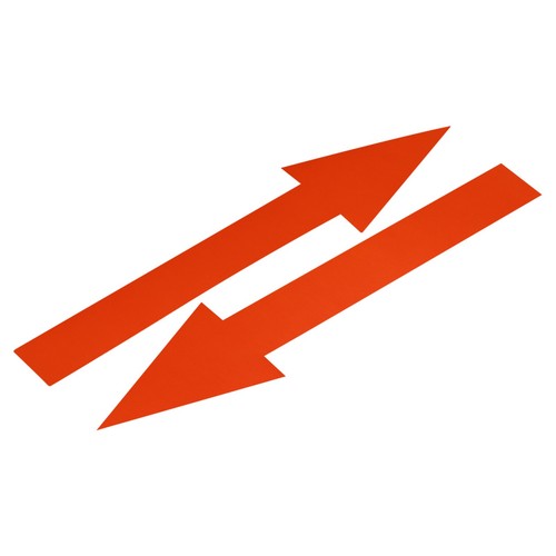 30Pcs Arrow Sticker,20x2.5cm PVC Removable Self Adhesive Waterproof Signs,Red