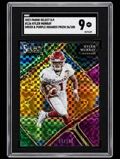 2023 Panini Select Draft Picks Kyler Murray /100 Green Purple Squares SGC 9 SSP