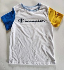 Champion Youth Boy's Short Sleeve T-Shirt Size 5 White Logo