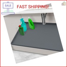 Under Sink Mat 28" x 22", Silicone Under Kitchen Sink Mat, Waterproof Under Sink