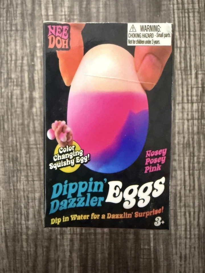 NOSEY POSEY PINK - NeeDoh Dippin' Dazzler Egg BRAND NEW Rare!!