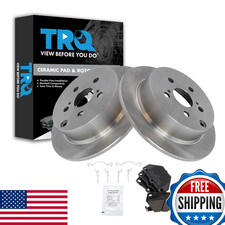 Trq Rear Brake Pad And Rotor Set Ceramic Solid Rotors Compatible 2003-2006