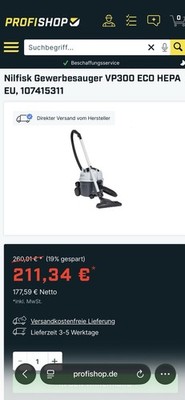 Nilfisk Gewerbesauger VP300 ECO HEPA Staubsauger Bodenstaubsauger