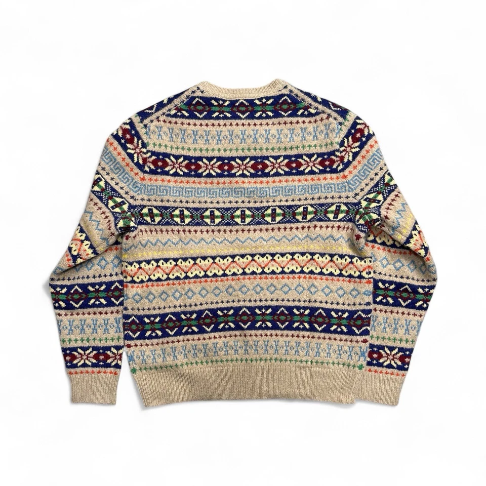 Polo Ralph Lauren Fair Isle Jacquard Mezcla de Lana Suéter Avena $398 Para hombres Grande Foto 2 de 4