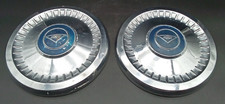 Vtg. Lot Of 2 1960s Chevy Ii Nova Or Corvair Blue Emblem Dog Dish Hubcap Vtg. Lot Of 2 1960s Chevy Ii Nova Or Corvair Blue Emblem Dog Dish Hubcap