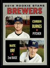 2019 Topps Heritage #88 Brewers Rookie Stars Corbin Burnes / Nate Orf RC H239