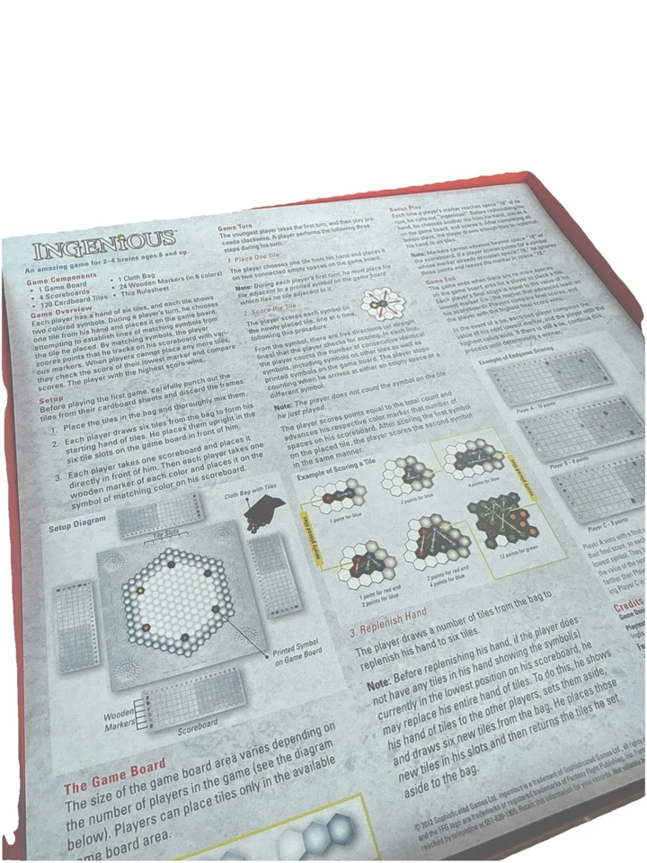 2004 Fantasy Flight Games Ingenious Game Reiner Knizia Red Box NEW! - Image 4 of 4