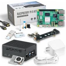 Raspberry Pi 5 8GB PCIe M.2 NVMe - Set | Metal case | Active Cooler | M.2 NVM...