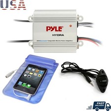 Wireless Bluetooth 2 Channel Marine Amp 200W Waterproof Outdoor Subwoofer New