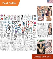 64 Sheets Variety Tiny Waterproof Temporary Tattoos For Men Women, Moon Star ...