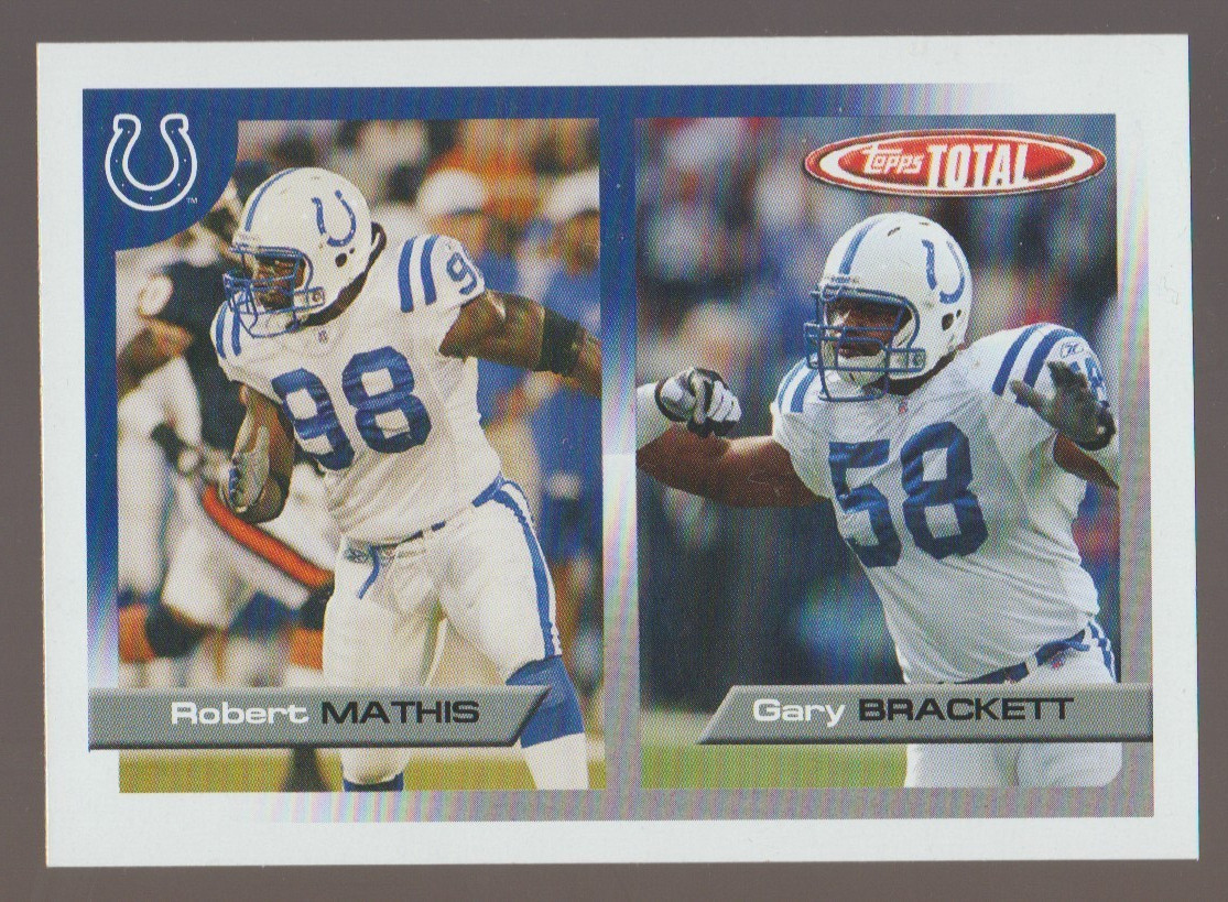 ROBERT MATHIS Colts 2005 Topps Total #147 SP RC w Gary Bracket Future HOF Qty