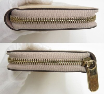Authentic LOUIS VUITTON Monogram Vernis Zippy round zipper Long