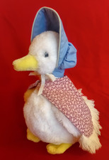 VTG EDEN JEMIMA PUDDLE DUCK HAT SHAWL BEATRIX POTTER PLUSH TOY STUFFED ANIMAL